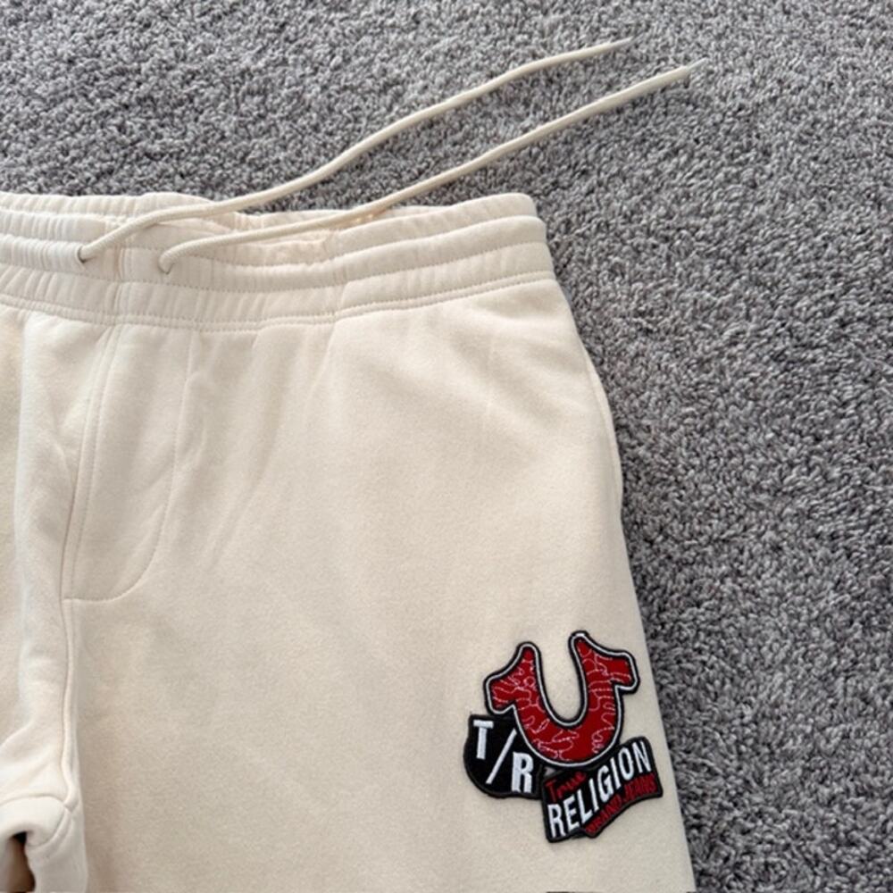 True Religion EMB Patch HS Jogger Cream Pockets Drawstring Women's XXL/2TG NWT - Picture 3 of 15
